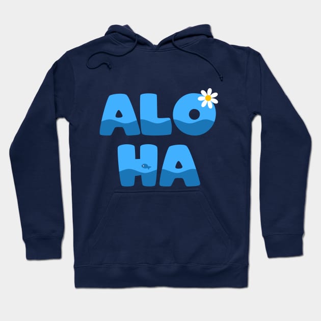 Aloha Hawaii Surfing With Hawaiian Jumping Fish Hoodie by Bumblebeast